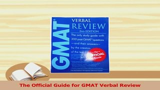 Read  The Official Guide for GMAT Verbal Review Ebook Free