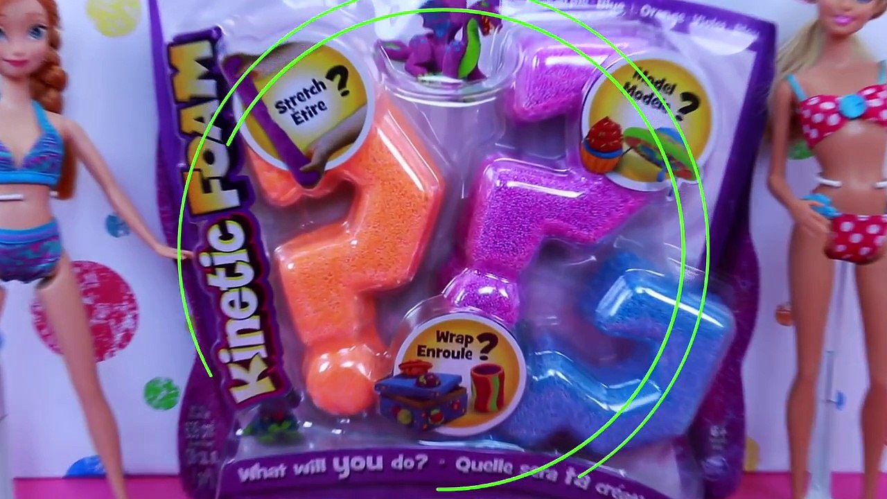 BARBIE FOAM Dress Up Fun! Kinetic Foam Dress Barbie & Frozen Anna Prom Dress DisneyCarToys