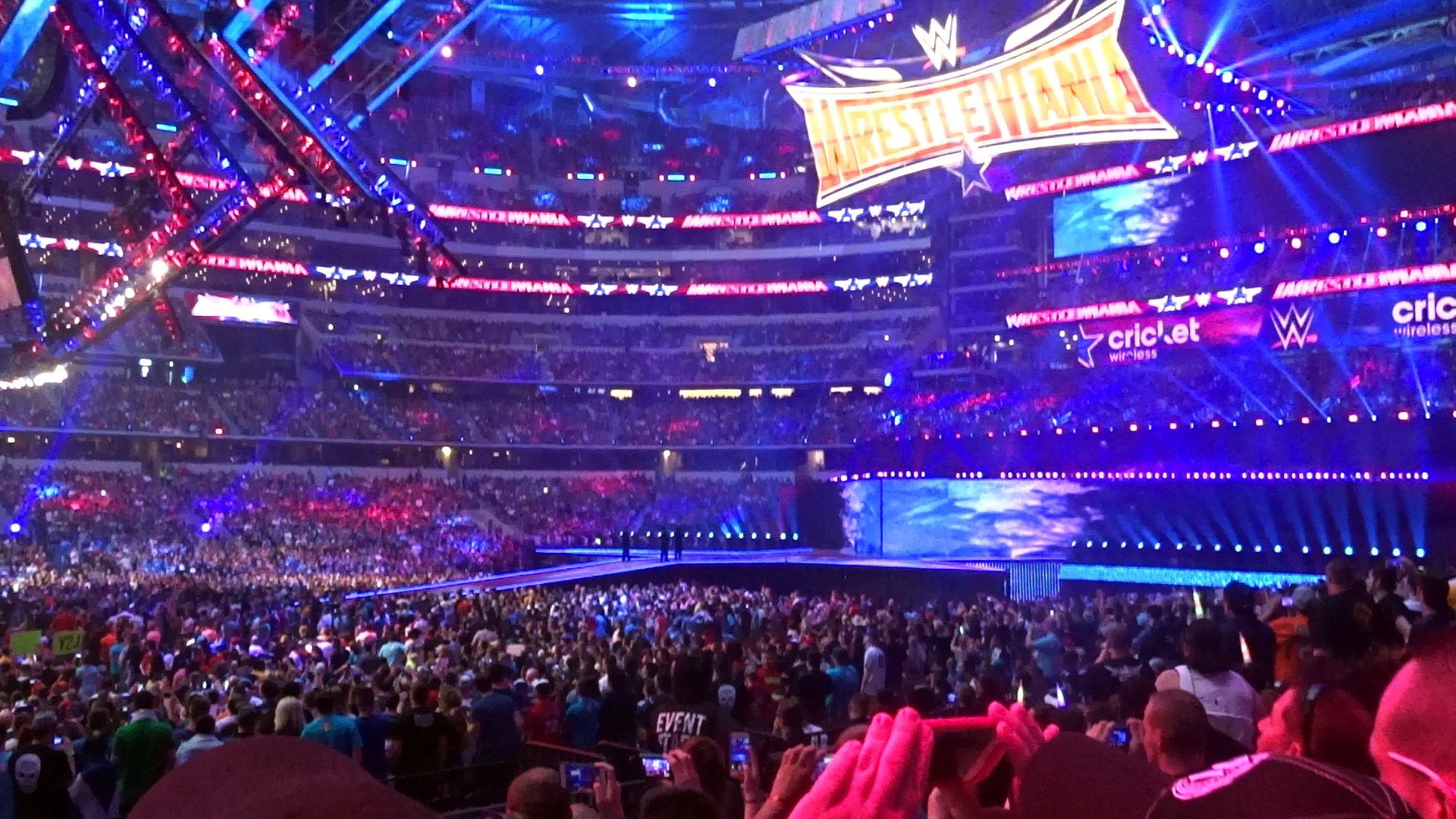 WWE Wrestlemania 32 Stone Cold Steve Austin HBK Mick Foley Entrance Live ATandT Stadium