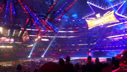 WWE Wrestlemania 32 Ending Segment Roman Reigns Win Fireworks Live AT&T Stadium