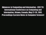 Read Advances in Computing and Information - ICCI '91: International Conference on Computing