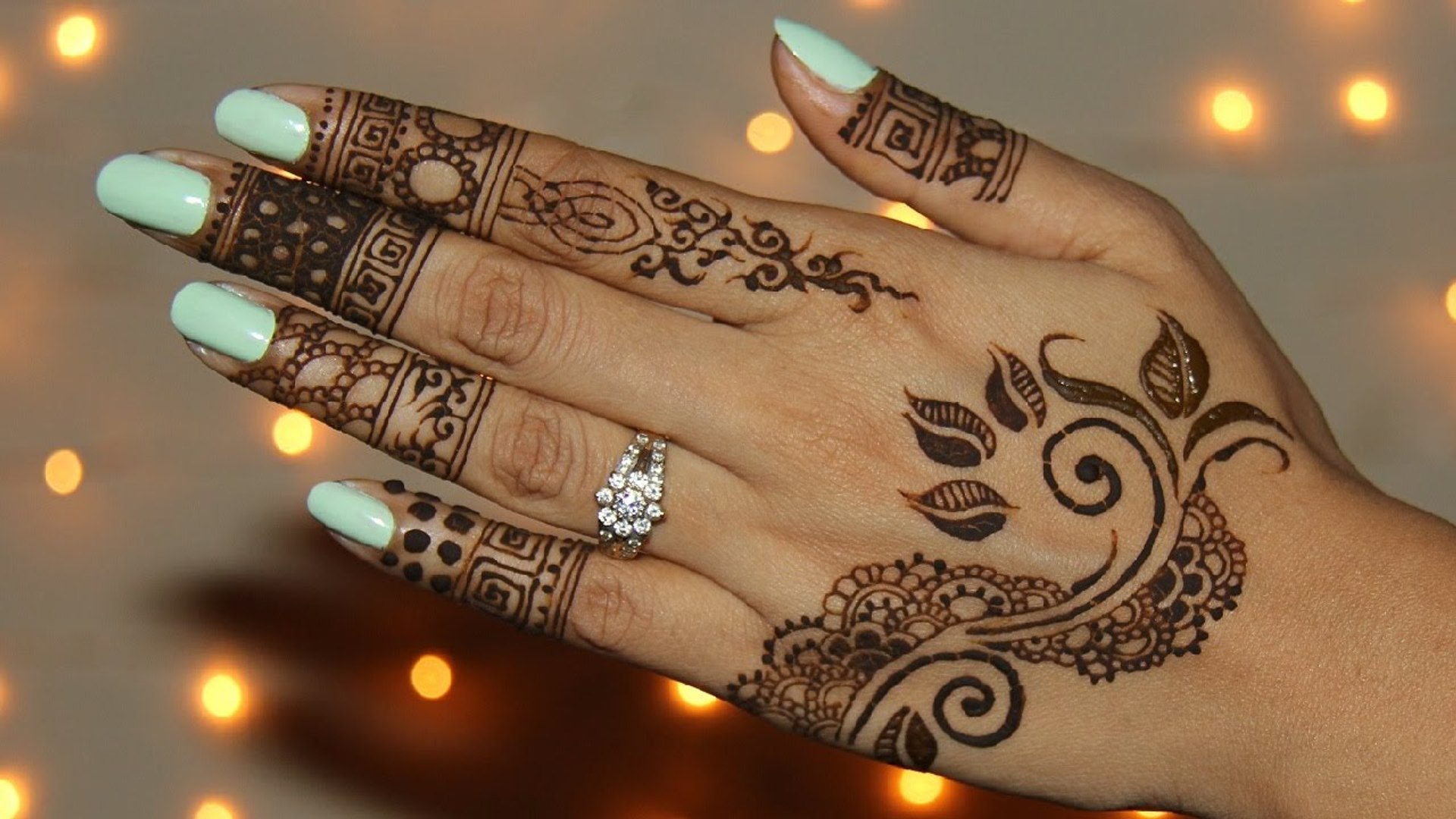 simple henna hand designs