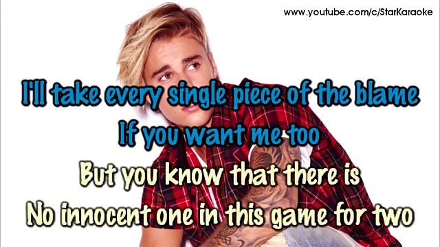 Justin Bieber - Sorry [Karaoke/Instrumental]