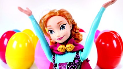 Disney Frozen Princess Anna Picks Out Surprise Toy Eggs | Inside Out, Minions, Shopkins TOY OPENING
