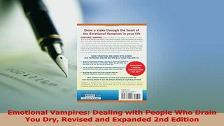 Read  Emotional Vampires Dealing with People Who Drain You Dry Revised and Expanded 2nd Edition Ebook Free