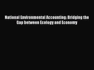 PDF National Environmental Accounting: Bridging the Gap between Ecology and Economy  EBook
