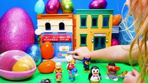 SURPRISE EGGS PBS Sesame Street + Daniel Tiger + Cailou + Curious George Surprise Eggs Video