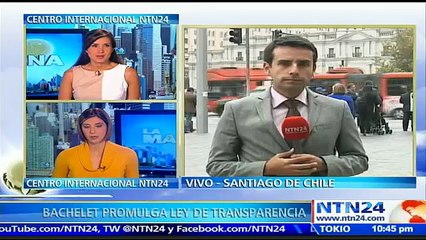 Bachelet promulga la Ley de Transparencia que pone mayor control al financiamiento de campañas en Chile