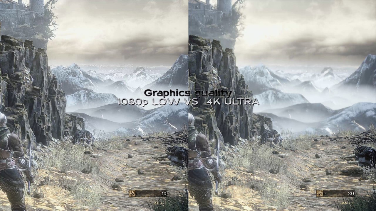 Dark Souls 3 – 1080p low VS 4K ultra - QUALITY TEST COMPARISON – PC GAMEPLAY /WINDOWS 10/