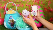 Giant Play Doh SURPRISE EGGS and Surprise Frozen Elsa & Anna Easter Basket by DisneyCarToys