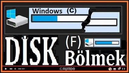 Disk Bölmek (D- E -F) YENİ Bölümler Oluşturmak. Videolu Anlatım