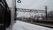 Mamaroneck Trainspotting: 3-4-16: 2 Trains on a Snowy Morning