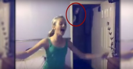 Terrifying Footage Of Ghost Girl Haunting Family