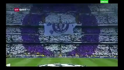 CHAMPIONS_ REAL MADRID-WOLFSBURG- COREOGRAFIA CURVA DEL REAL MADRID