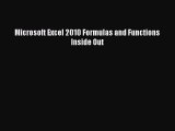 Download Microsoft Excel 2010 Formulas and Functions Inside Out Ebook Online
