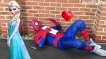 Spiderman Vs Frozen Elsa Vs Duck Vs Scream In Real Life! Spider man Kisses Elsa! Fun Super