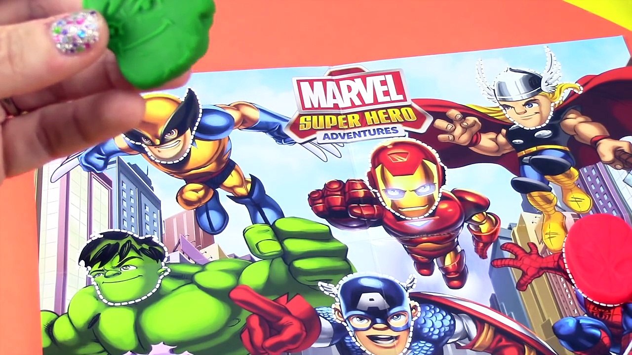 PLAY DOH Super Hero - Spiderman, Hulk, Ironman, Captain America, Wolverine, Thor, Zurg