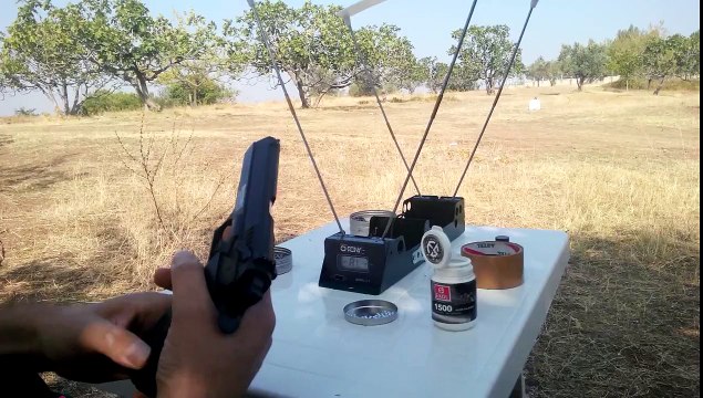Swiss arms 941 .177 pistol co2 chrony test