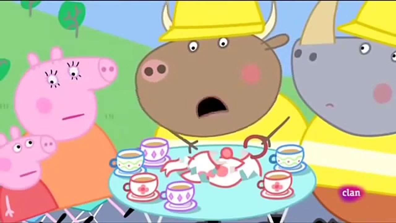 Peppa pig en español El señor Bull en una tienda de porcelanas