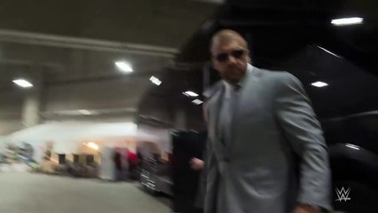 Triple H is ready for Roman Reigns as he arrives for WrestleMania 32