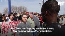 Free Hugs Project At Bernie Sanders Rally And At A Trump Rally