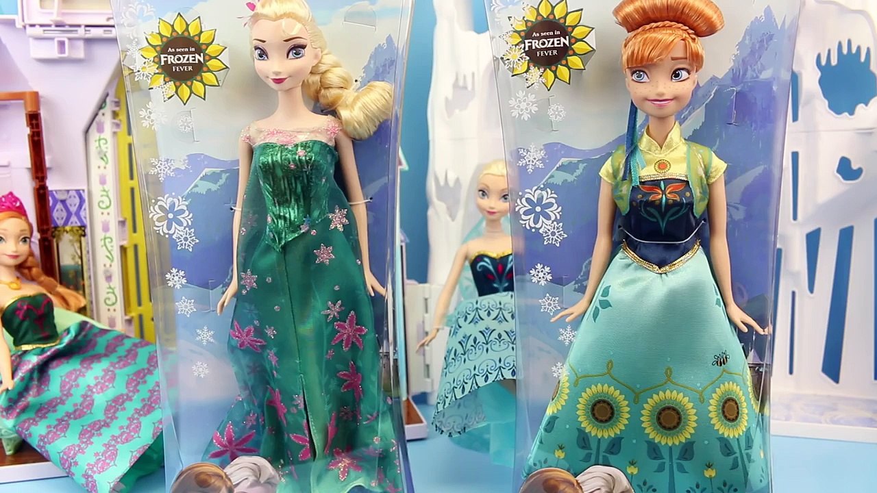 NEW FROZEN FEVER DOLLS Elsa & Anna Frozen 2 Dolls vs Mattel Disney Originals