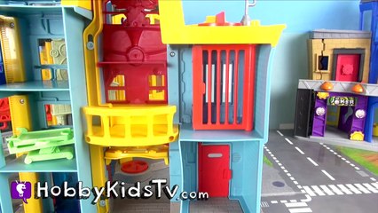 Imaginext FIRE Rescue City Center Batman, Trixie Opening + Adventure HobbyKidsTV