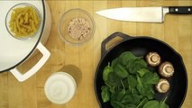 How To Cook: Spinach & Mushroom Pasta | Skillit: Simple, Easy Recipe