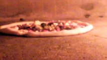 cooked Neapolitan Pizza in woodfired oven