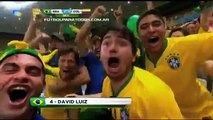 Gol de David Luiz  Brasil 2   Colombia 0  Mundial Brasil 2014  Fútbol Para Todos