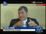 Correa fue entrevistado en canal de Nueva York