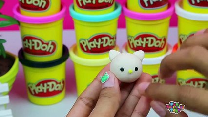 Play Doh Making Hello Kitty Playing In Bathtub - Play Doh Video