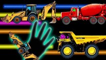 Finger Family Song! Finger Family Construction Trucks! Trucks Finger Family Rhymes