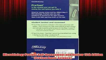 Free   Microbiology PreTest SelfAssessment and Review 13th Edition PreTest Basic Science Read Download