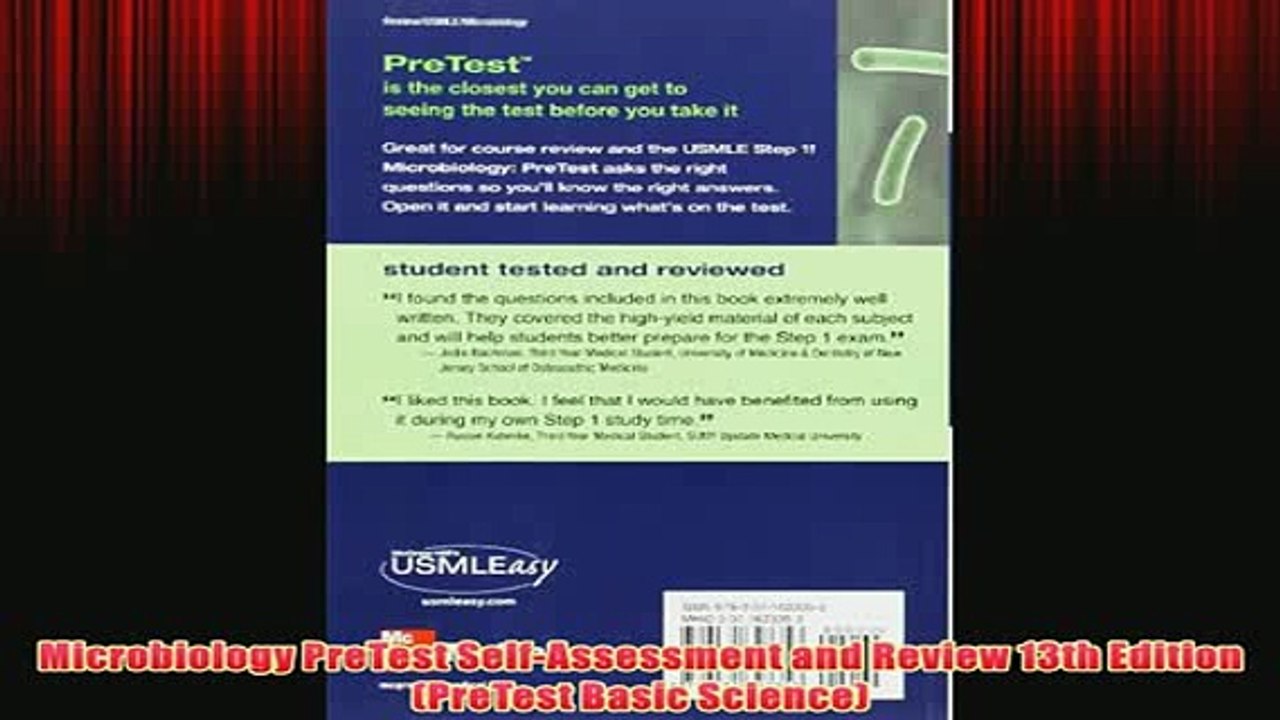 Free   Microbiology PreTest SelfAssessment and Review 13th Edition PreTest Basic Science Read Download