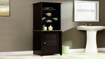 Sauder Linen Tower Bath Cabinet Cinnamon Cherry Finish