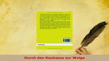 PDF  Durch den Kaukasus zur Wolga Download Online