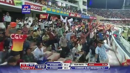 CCL6 - Telugu Warriors vs Bhojpuri Dabanggs - Fall Of Wickets 2nd Innings