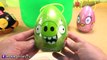 Giant KING PIG Play-Doh Lego Head Makeover! Angry Birds Egg Stolen + Surprise Candies By HobbyKidsTV