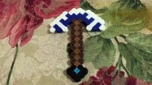 Minecraft story mode enchanted  diamond pickaxe perler beads