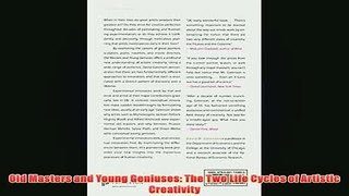 Free   Old Masters and Young Geniuses The Two Life Cycles of Artistic Creativity Read Download