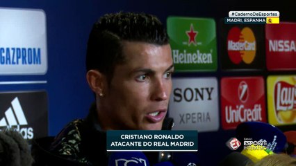Cristiano Ronaldo e Casemiro comemoram classificação do Real Madrid