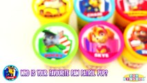 Learn Colors with Paw Patrol Play Doh Cans Surprise Eggs Learning Colours Toys Stop Motion