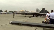 F-22 Raptor encendido motor (start up) en Fidae 2016 International Airshow, Santiago ,Chile Parte 2