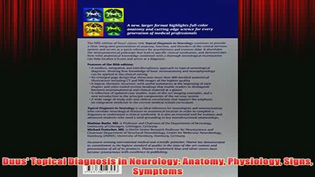 Free   Duus Topical Diagnosis in Neurology Anatomy Physiology Signs Symptoms Read Download