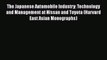 [Read book] The Japanese Automobile Industry: Technology and Management at Nissan and Toyota