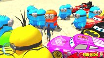 Happy MINIONS COLORS Dance epic PARTY & Disney cars Lightning McQueen | Nursery Rhymes Kids Songs