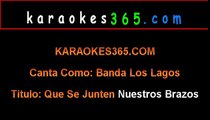 karaoke banda los lagos - que se junten nuestros brazos