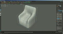 Autodesk Maya 2016 - Modeling Basic Armchair