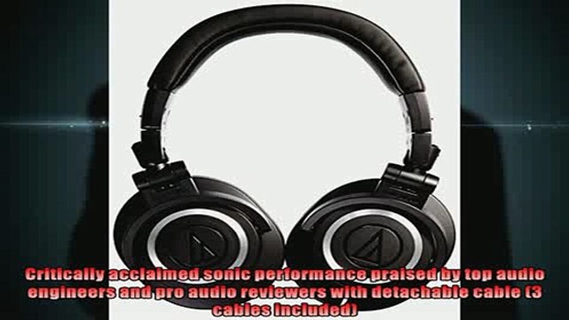 AudioTechnica ATHM50X Studio Monitor Professional Headphones Black